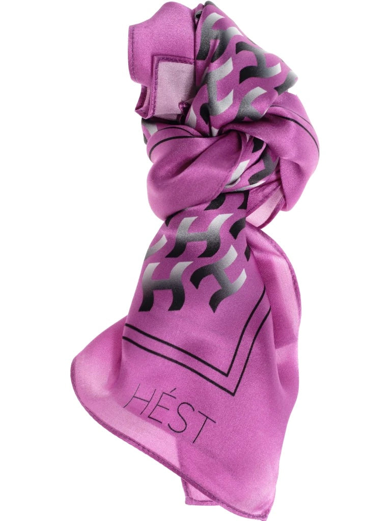 HÈST FRØYA SILK SCARF SMALL RADIANT ORCHID