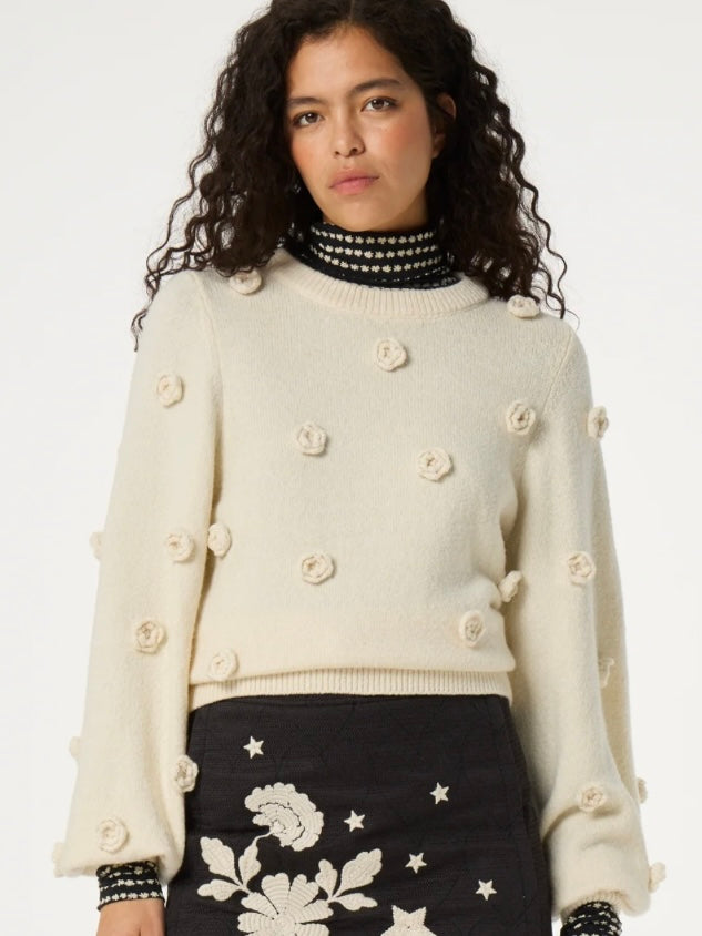 FABIENNE CHAPOT JOSEFIN PULLOVER COSY WHITE