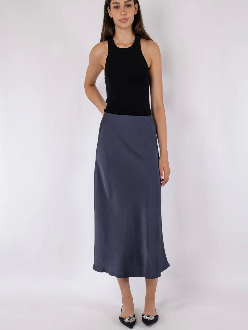 NEO NOIR BOVARY SKIRT MIDNIGHT BLUE