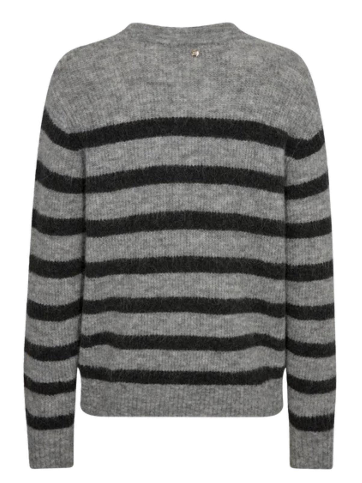 
                  
                    MOS MOSH THORA STRIPE CREWNECK KNIT SHARKSKIN
                  
                