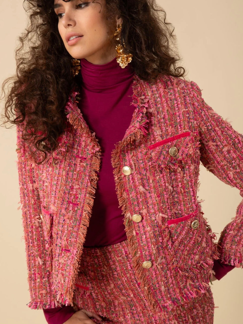 HALE BOB MALANI JACKET TWEED CORAL