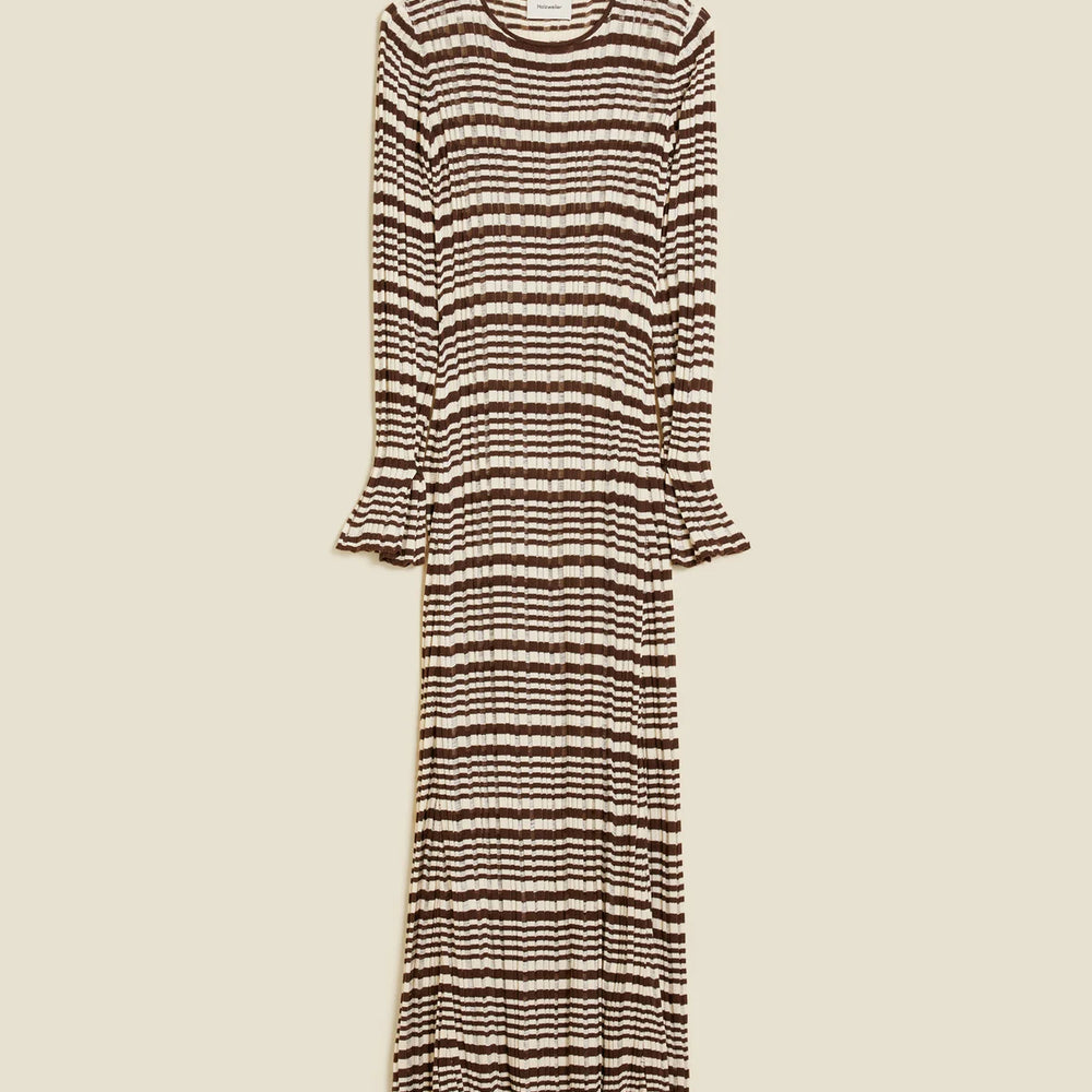 
                  
                    HOLZWEILER RIB STRIPE DRESS BROWN MIX
                  
                