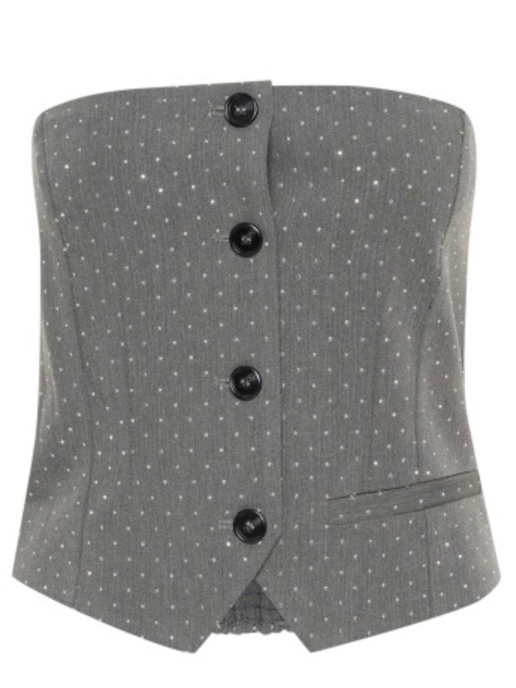 
                  
                    CULTURE ANNLISE STUDDET WAISTCOAT GREY W/SILVER
                  
                