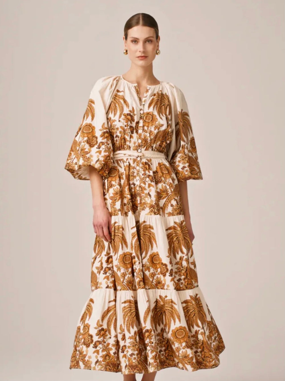 BYTIMO POPLIN MAXI DRESS PALM SPRINGS