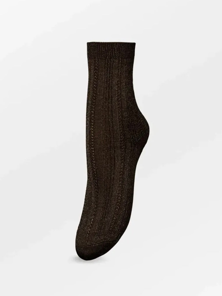 BECKSØNDERGAARD GLITTER DRAKE SOCK BLACK