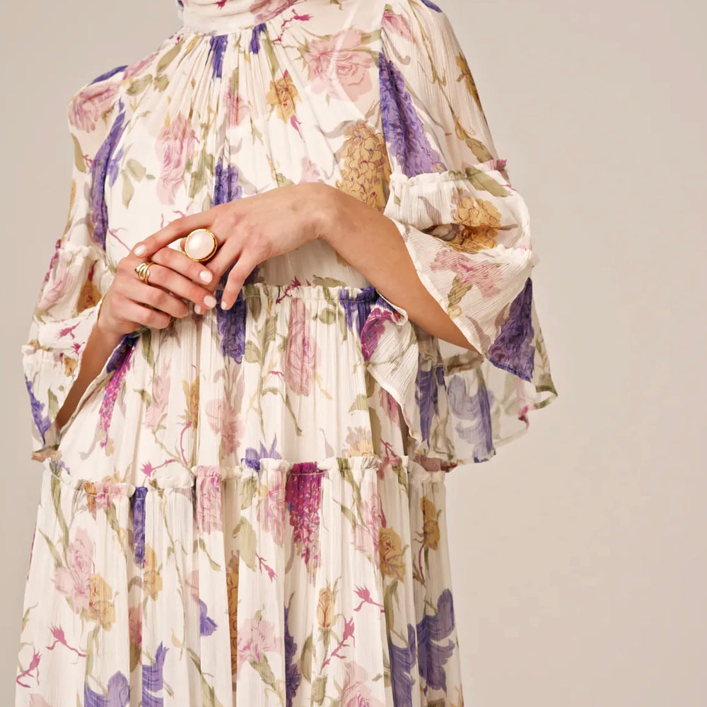 
                  
                    BY TI MO CHIFFON SHIFT DRESS FLOWER GARDEN
                  
                