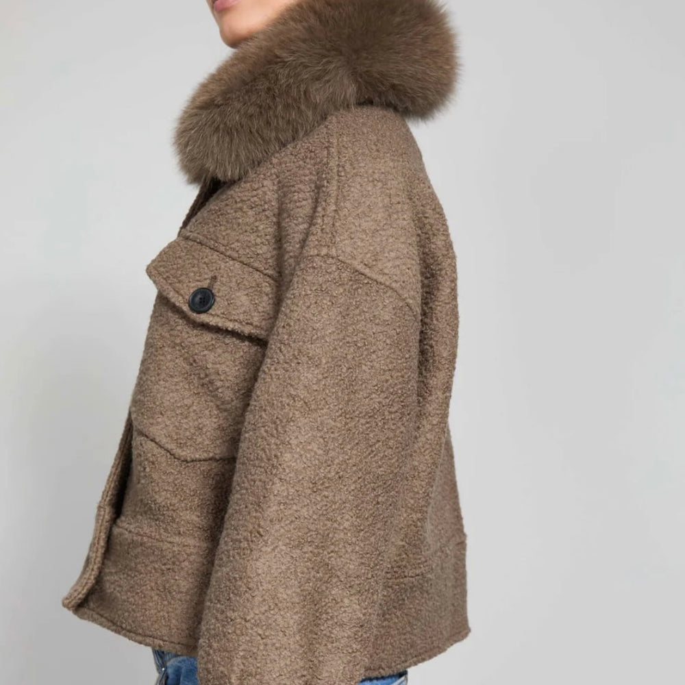 
                  
                    MEOTINE CHARLIE JACKET WOOL BOUCLE GREY/BROWN
                  
                