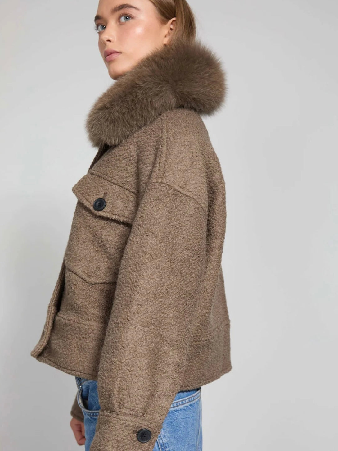 
                  
                    MEOTINE CHARLIE JACKET WOOL BOUCLE GREY/BROWN
                  
                