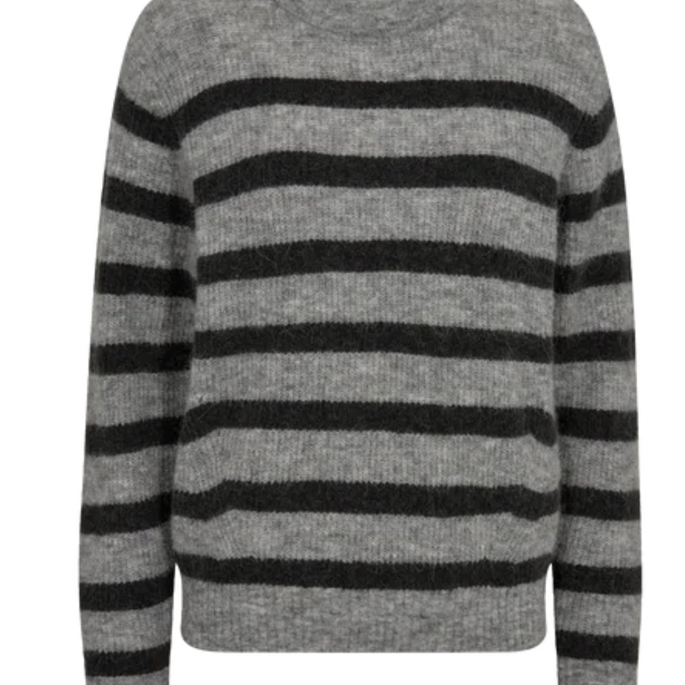 
                  
                    MOS MOSH THORA STRIPE CREWNECK KNIT SHARKSKIN
                  
                