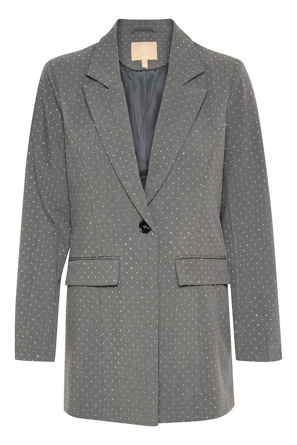 
                  
                    CULTURE ANNLISE STUDDED BLAZER GREY V/silver
                  
                