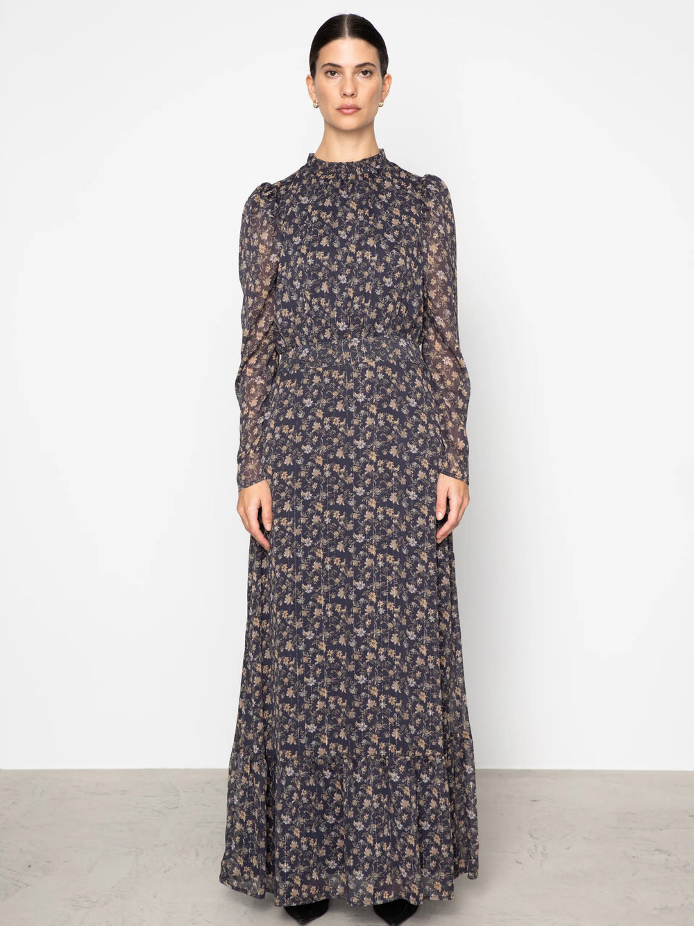 CAMILLA PIHL NORA DRESS NAVY DAHLIA PRINT