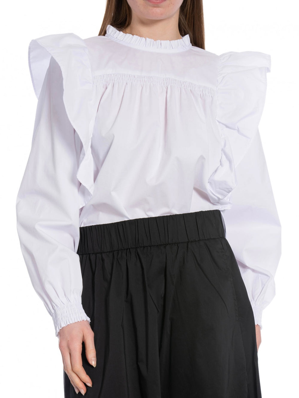 CO’COUTURE CRISP FRILL BLOUSE WHITE