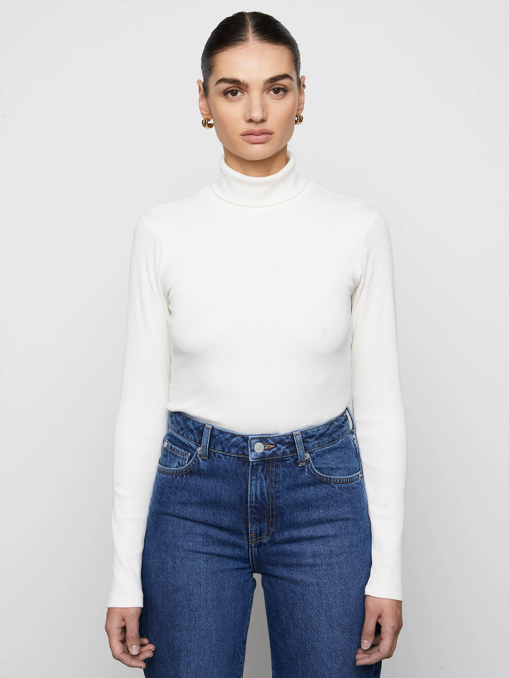 CAMILLA PIHL PETRA RIB TURTLENECK ECRU