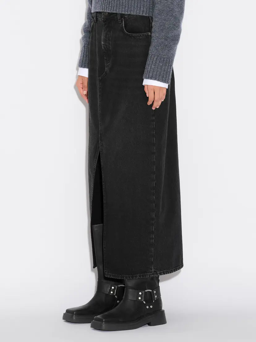 
                  
                    HOLZWEILER DENIM LONG SKIRT BLACK
                  
                