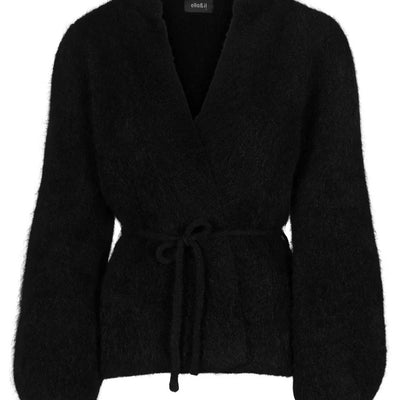 ELLA & IL FREDRIKKE CHUNKY CARDIGAN BLACK