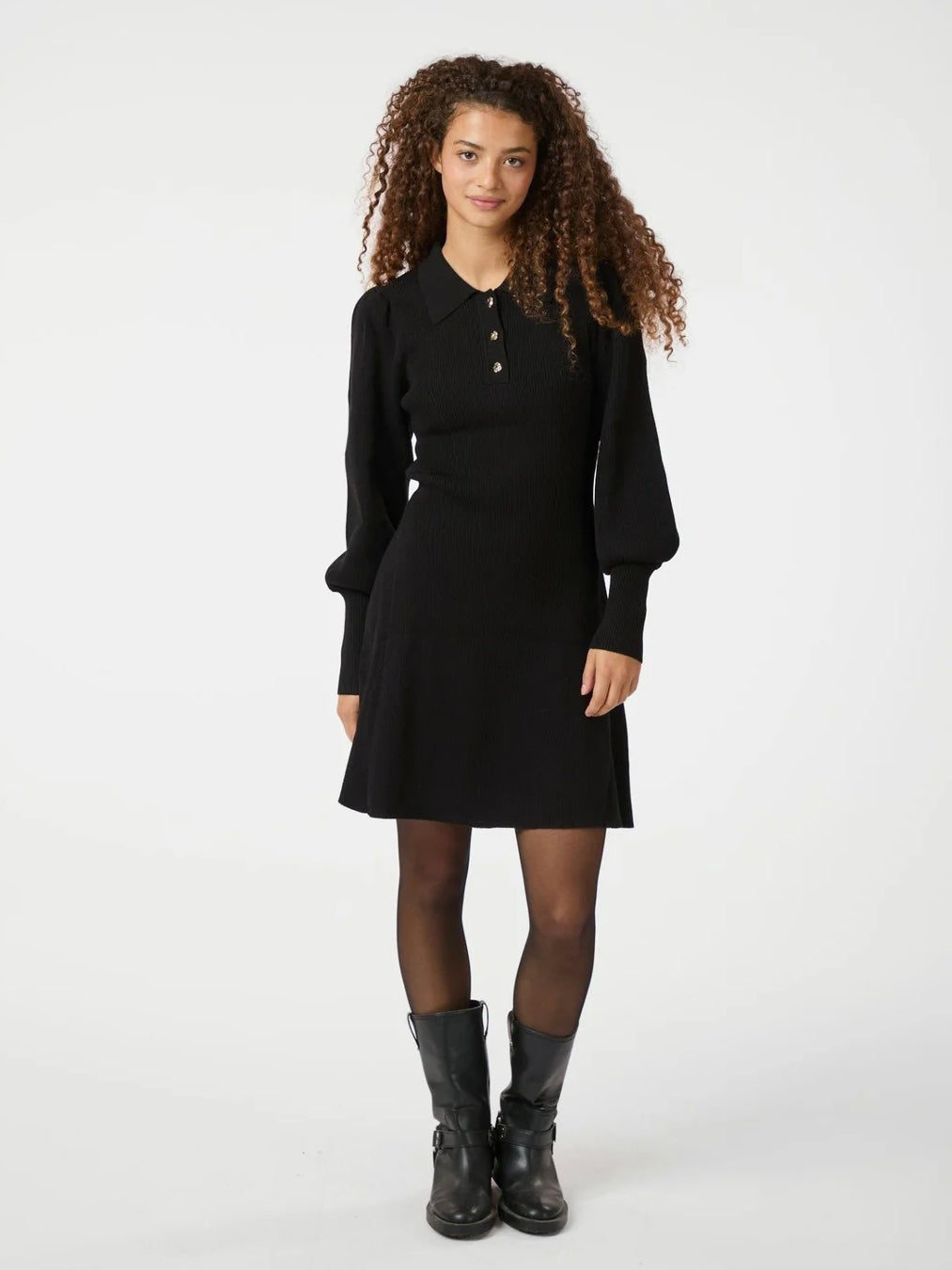 
                  
                    NEO NOIR POLLI RIB KNIT DRESS BLACK
                  
                