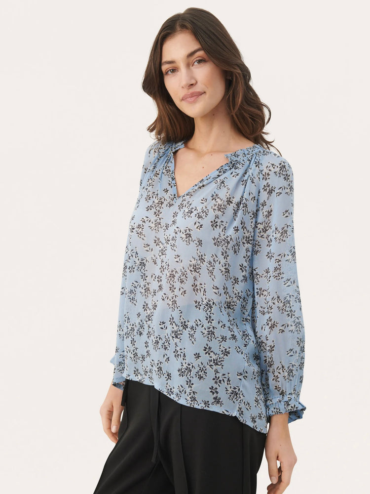 
                  
                    PART TWO ELSIA BLOUSE FADED DENIM SCATTERED
                  
                