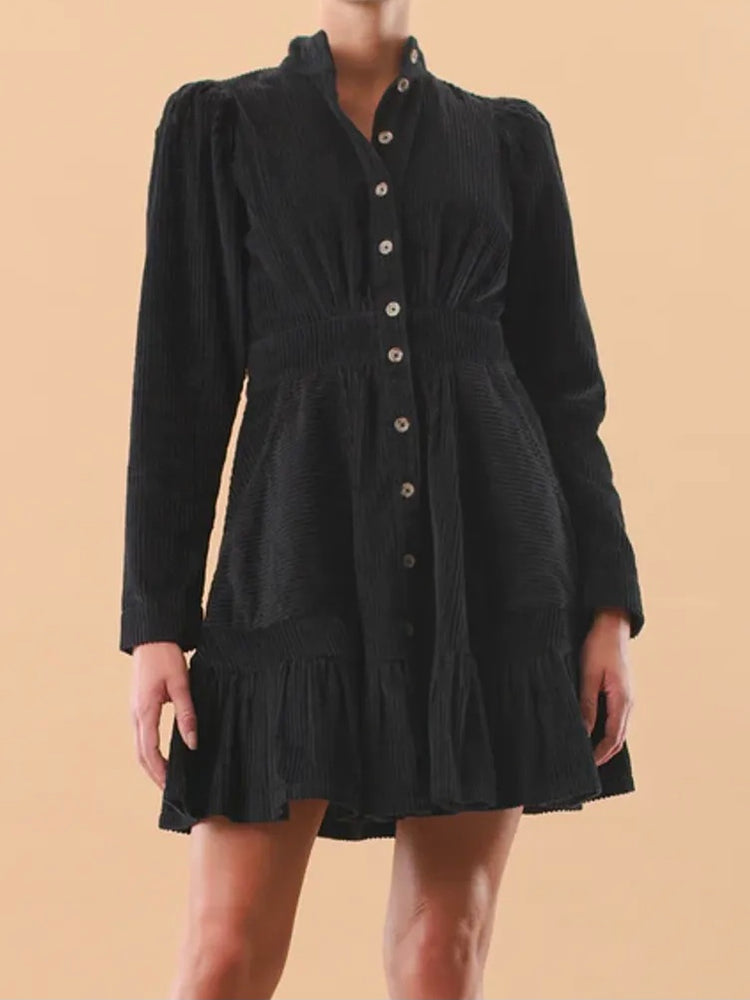 
                  
                    BY TI MO CORDUROY MINI DRESS BLACK
                  
                