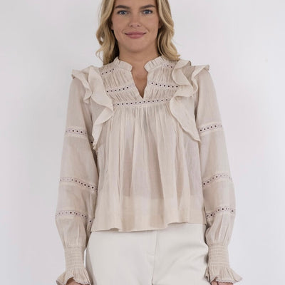 NEO NOIR AURIKA S VOILE BLOUSE SAND