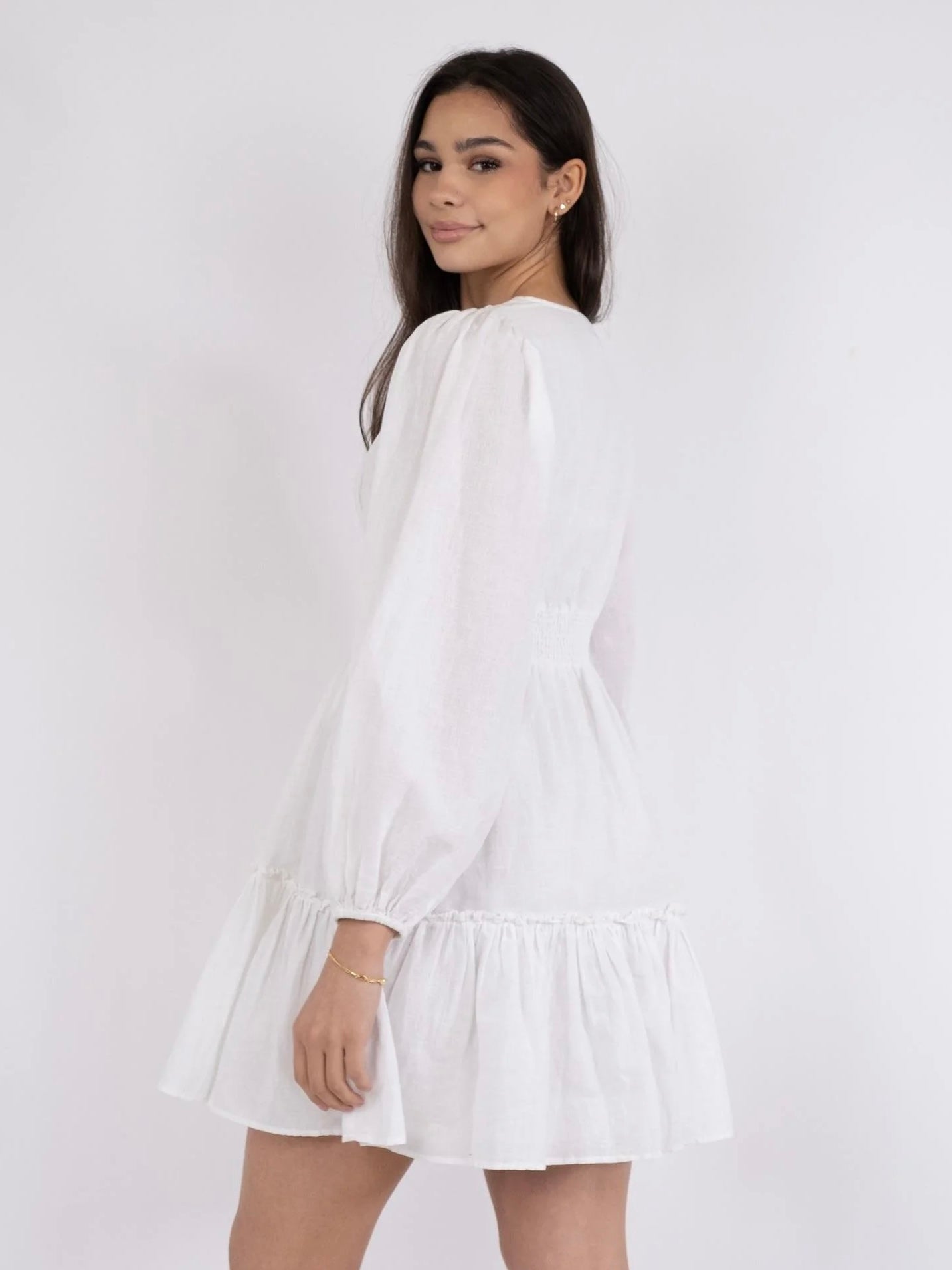 
                  
                    NEO NOIR RIHANA LINEN DRESS WHITE
                  
                