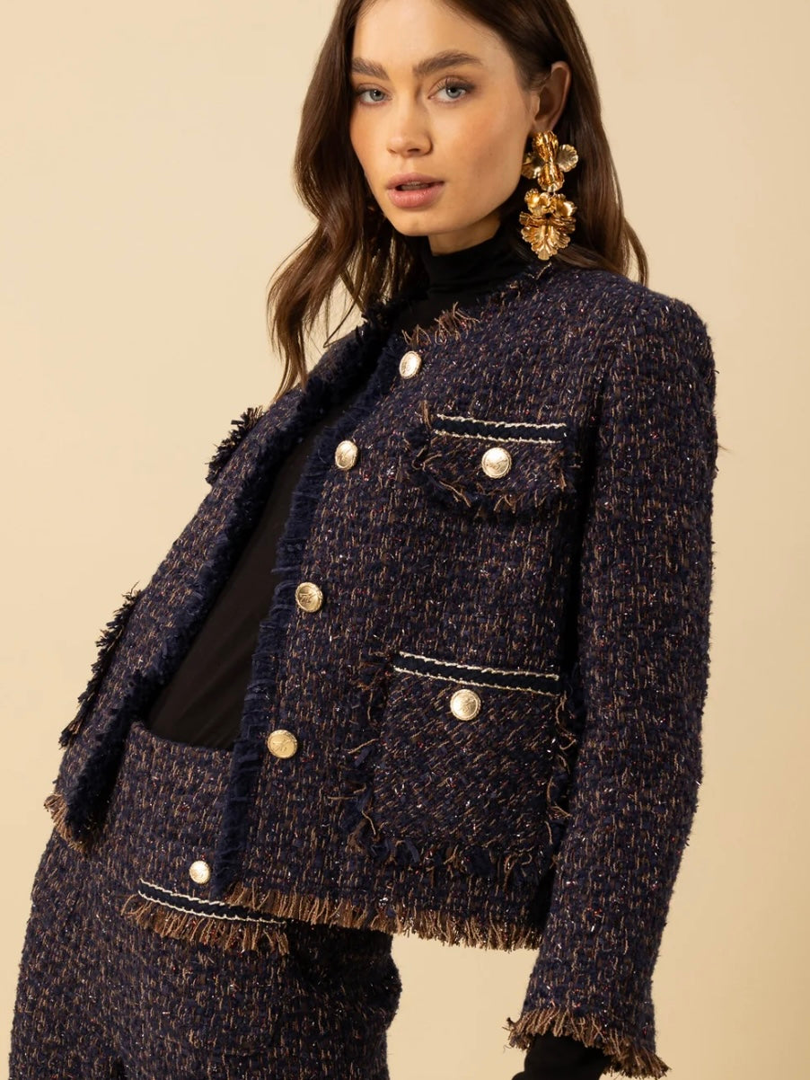 
                  
                    HALE BOB MALANI JACKET TWEED NAVY
                  
                