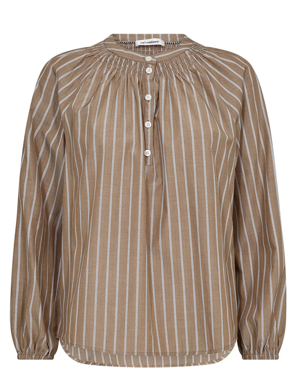 CO’COUTURE SAMRA STRIPE BLOUSE WALNUT