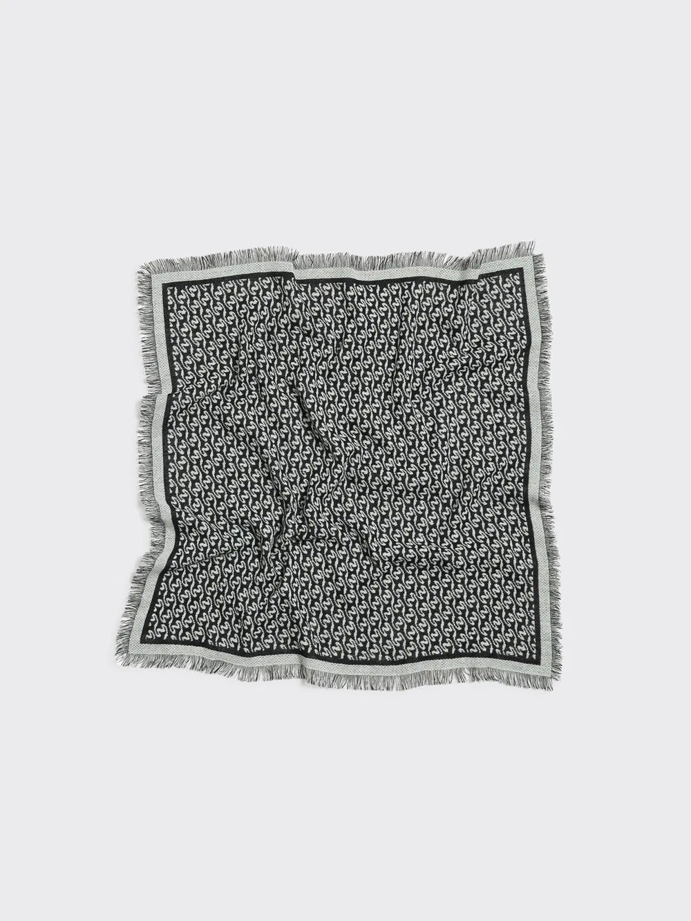 HOLZWEILER FINE WOOL SCARF MONOGRAM ECRU MIX