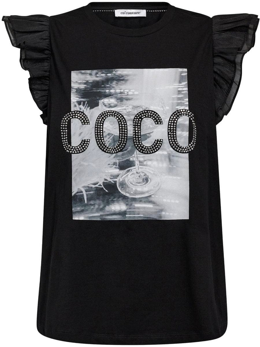 CO’COUTURE CHAMPAGNE STONE MIX TOP BLACK