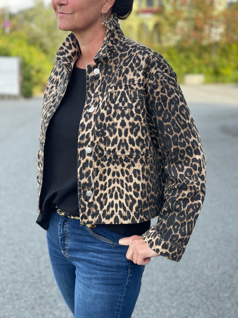 NEO NOIR EMILIA LEOPARD JACKET LEOPARD