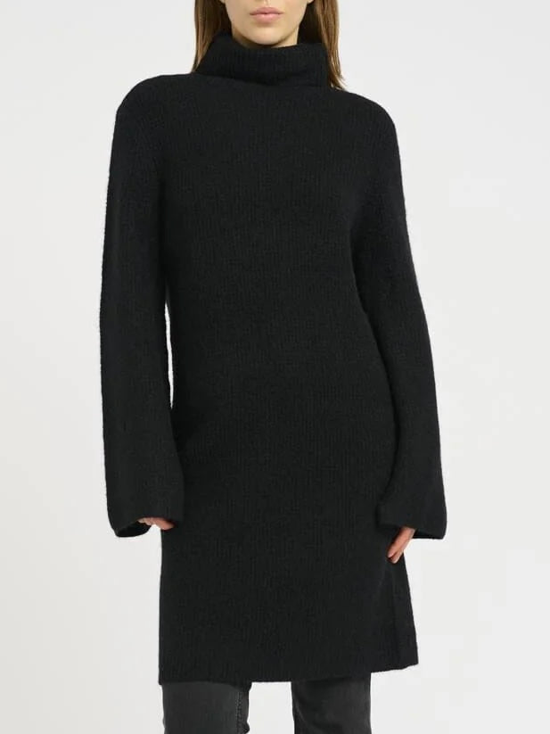 GESTUZ ALPHA ROLLNECK DRESS BLACK