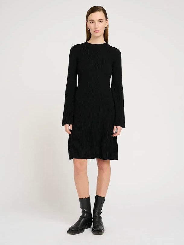 GESTUZ ANTALI WOOL SHORT DRESS BLACK