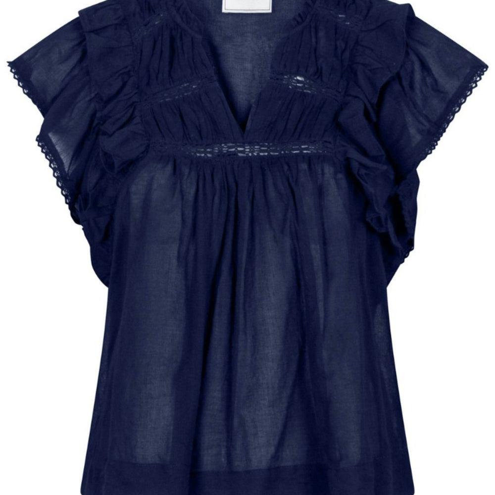 
                  
                    NEO NOIR JAYLA S VOILE TOP NAVY
                  
                