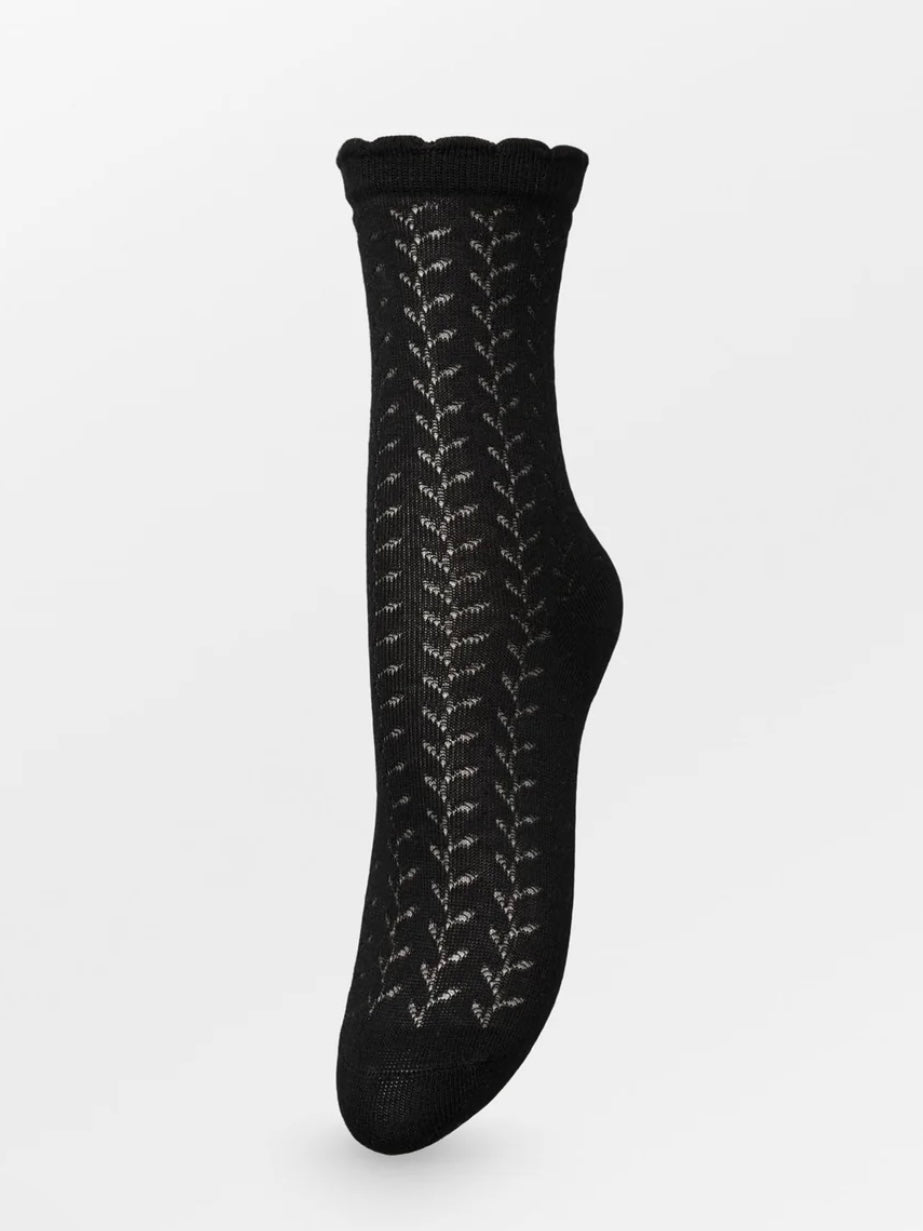 BECKSØNDERGAARD LEOFA COTTA SOCK BLACK