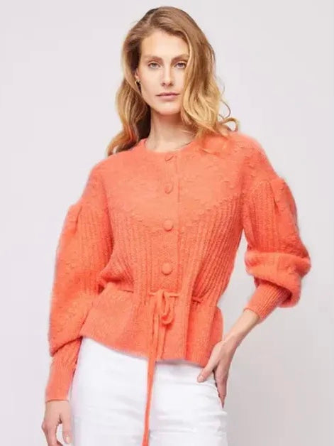 ELLA&IL ELMA MOHAIR CARDIGAN ORANGE