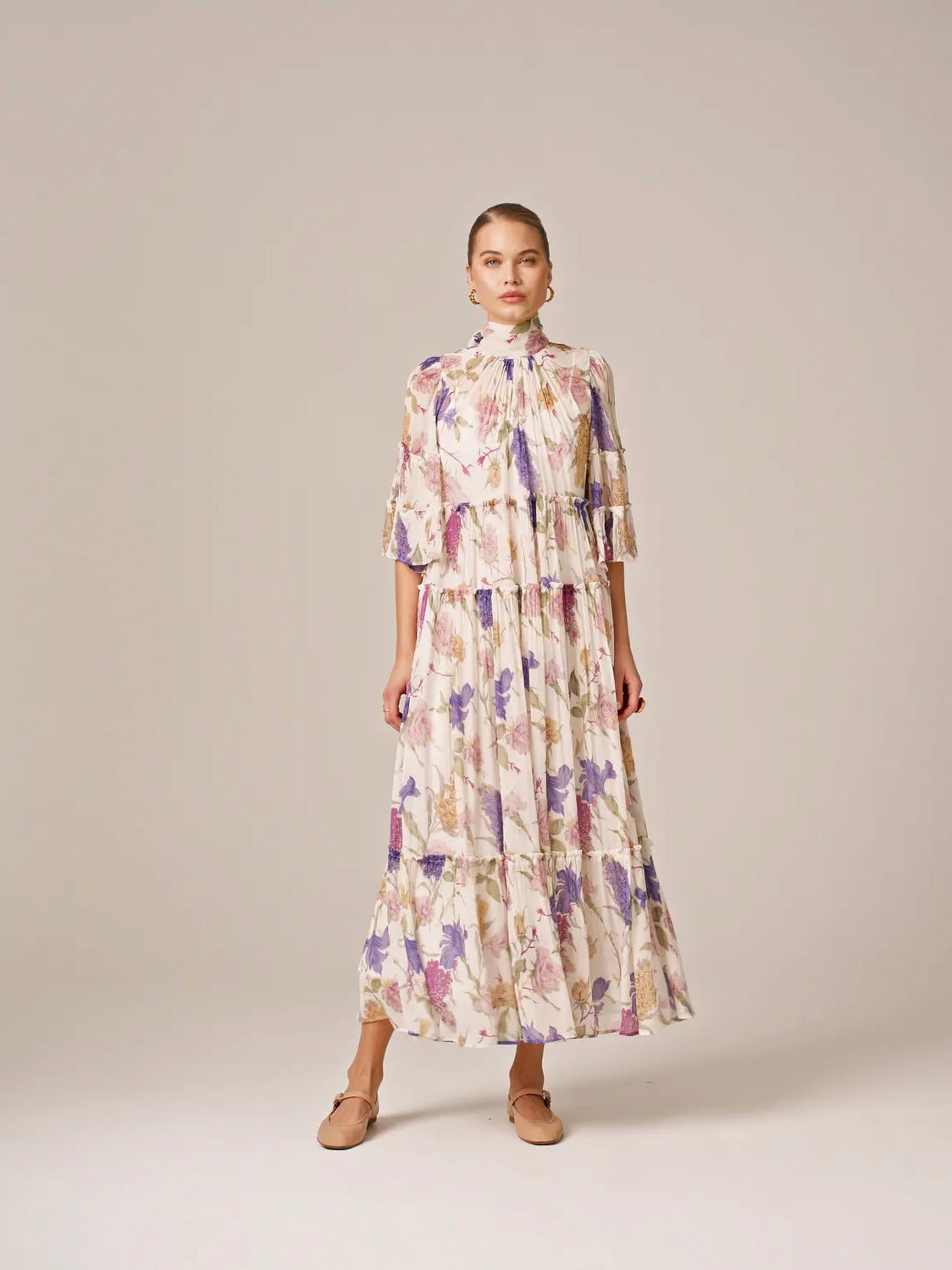 
                  
                    BY TI MO CHIFFON SHIFT DRESS FLOWER GARDEN
                  
                