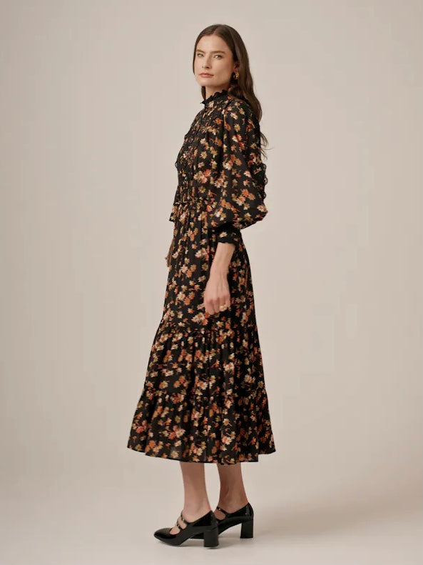 
                  
                    BY TIMO COTTON SLUB MIDI DRESS MIDNIGHT DAISY
                  
                