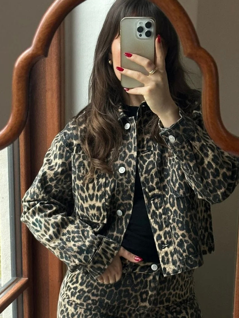 NEO NOIR EMILIA LEOPARD JACKET LEOPARD