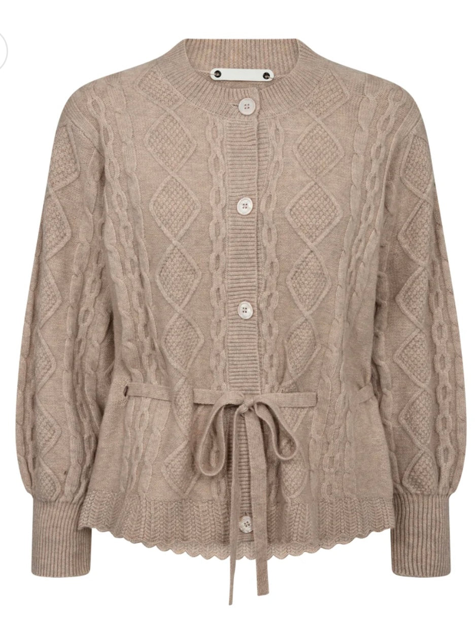 
                  
                    CO’COUTURE ROW CABLE TIE CARDIGAN BONE
                  
                