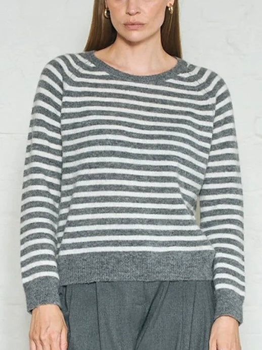 ARNIESAYS FIONA STRIPE DK.GREY/OFFWHITE