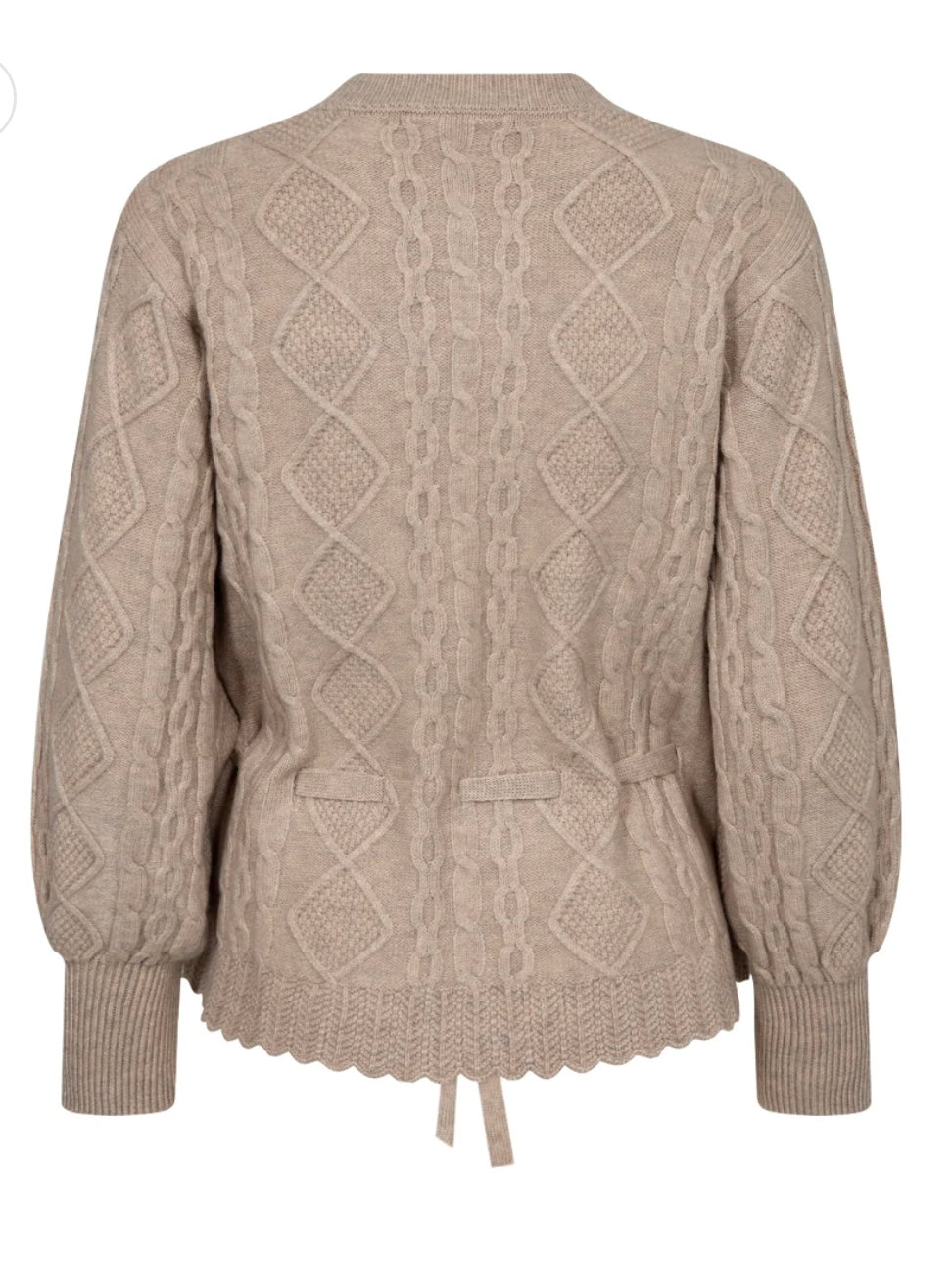 
                  
                    CO’COUTURE ROW CABLE TIE CARDIGAN BONE
                  
                