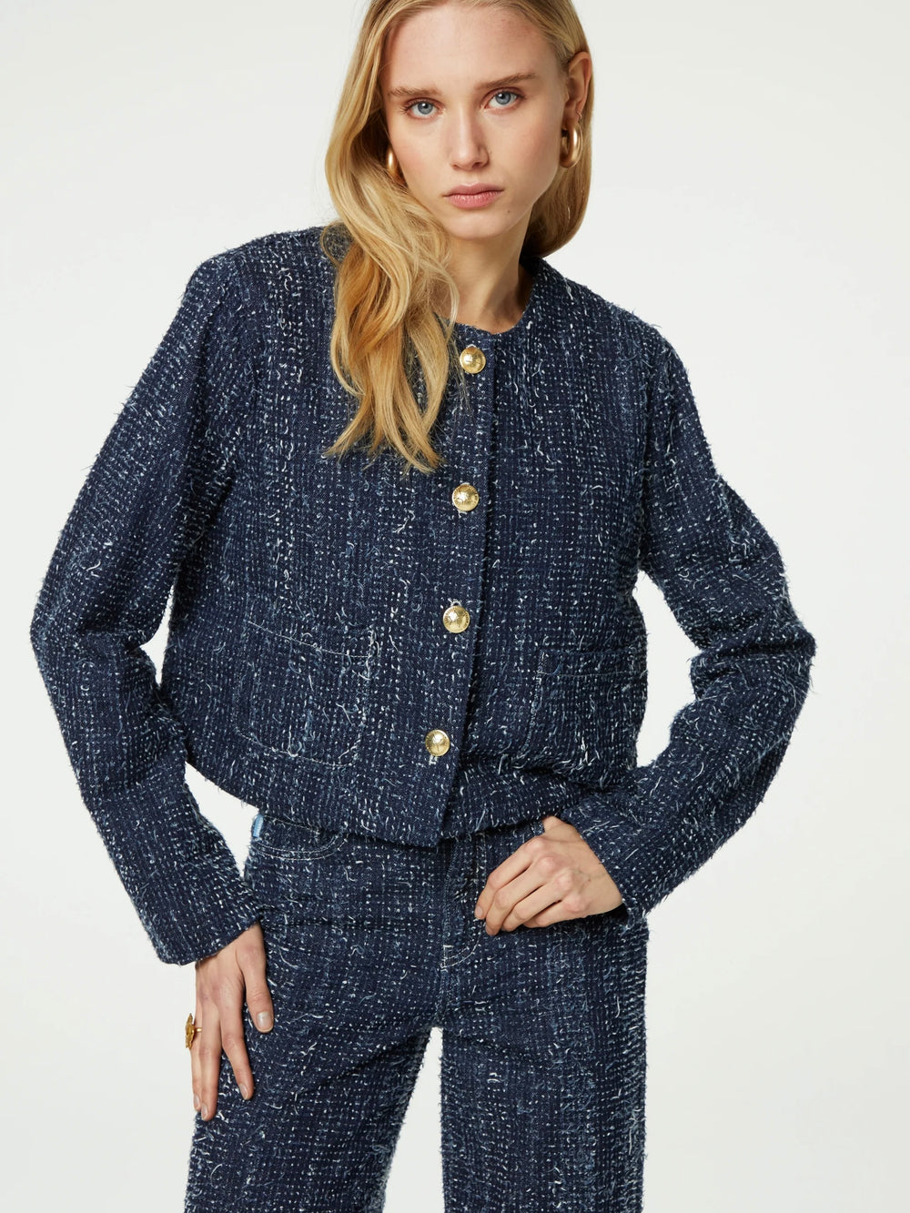 FABIENNE CHAPOT DAVIS DENIM BLAZER DARK INDIGO