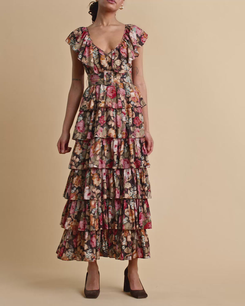 
                  
                    Load and play video in Gallery viewer, BY TIMO BOHEMIAN MAXI DRESS ROSE GARDEN
                  
                